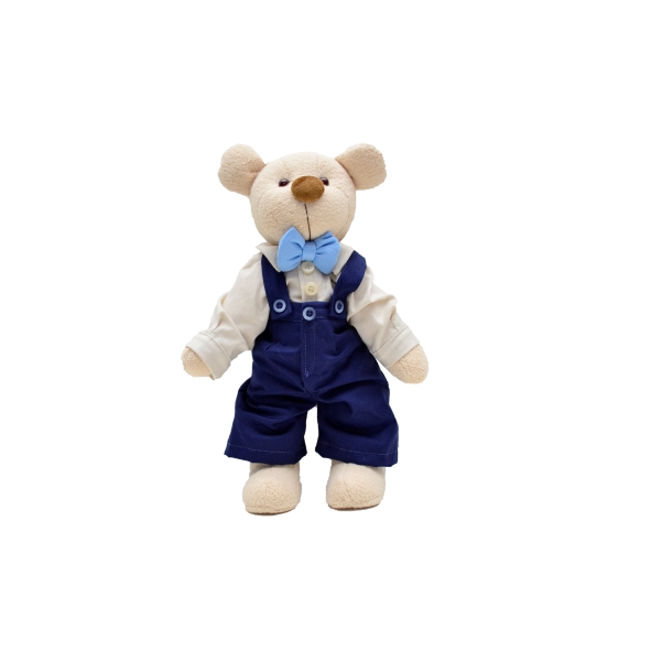 Urso Pelúcia roupa azul marinho M